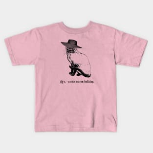 A Rich Cat On Holiday Kids T-Shirt